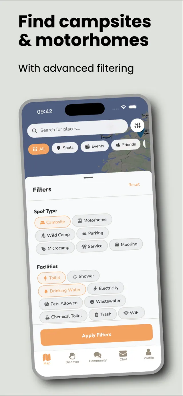 Finden Sie Campingplätze und Wohnmobile