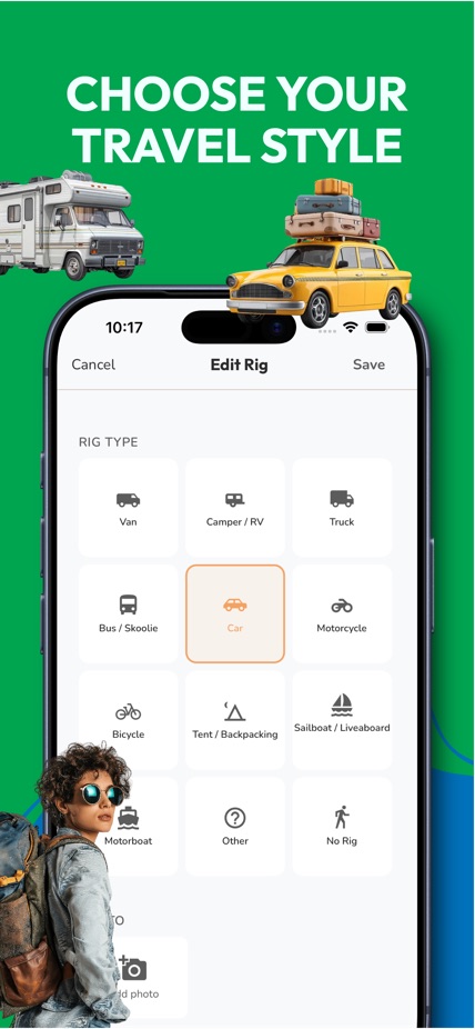 Choose your travel style